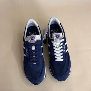 Polo by Ralph Lauren Men's Dark Blue and White Sneakers